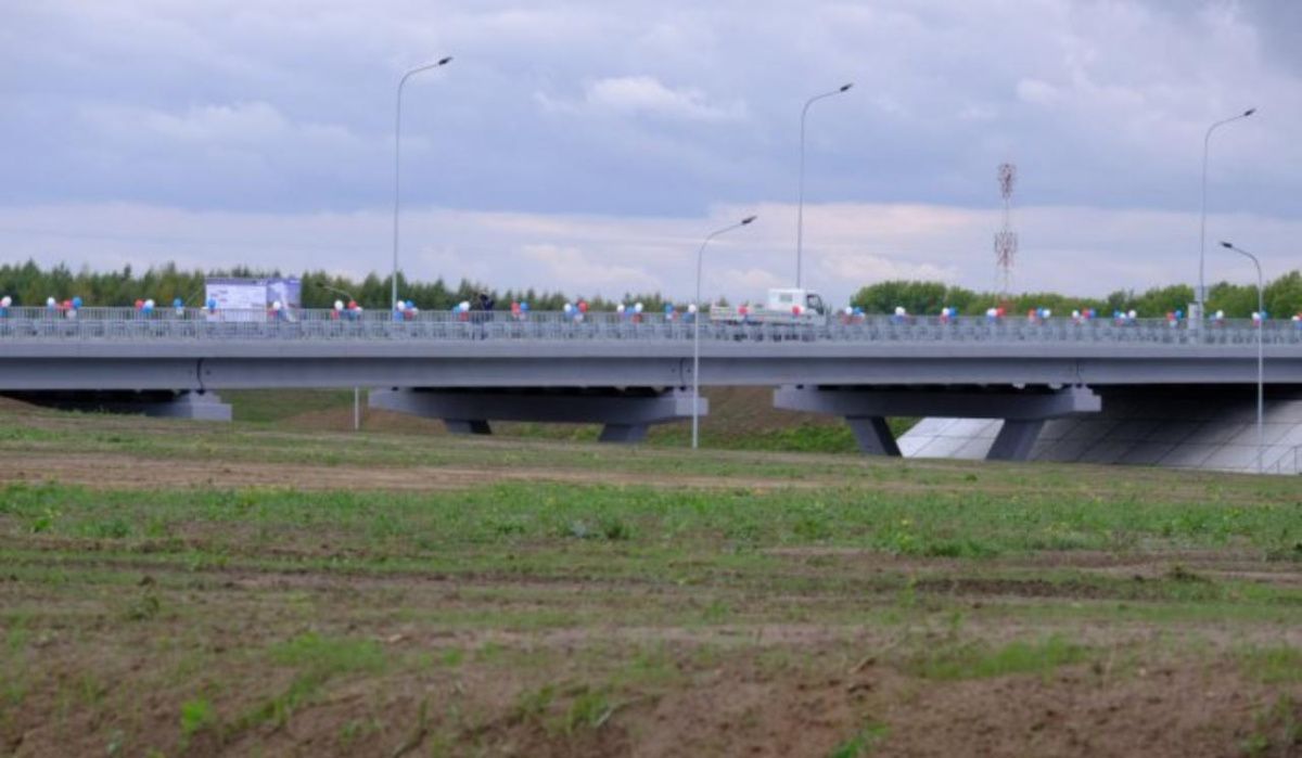 В Новосибирской области на Восточном обходе открыли путепровод
