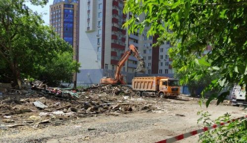 В Новосибирске снесли все жилые дома на улице Пушкина