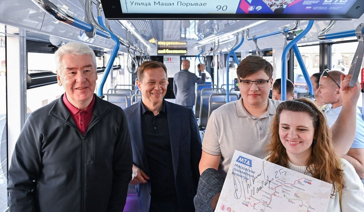 Сергей Собянин запустил трамвайное движение на проспекте Академика Сахарова